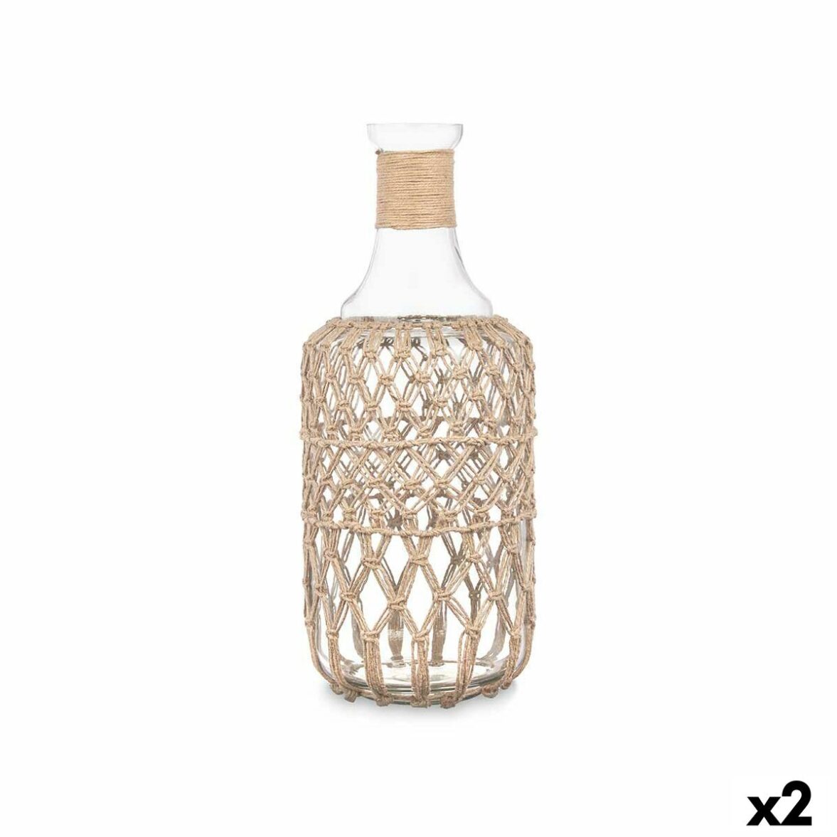 Botella Transparente 19 x 48 cm Decorativa (2 Unidades) - Effik Store