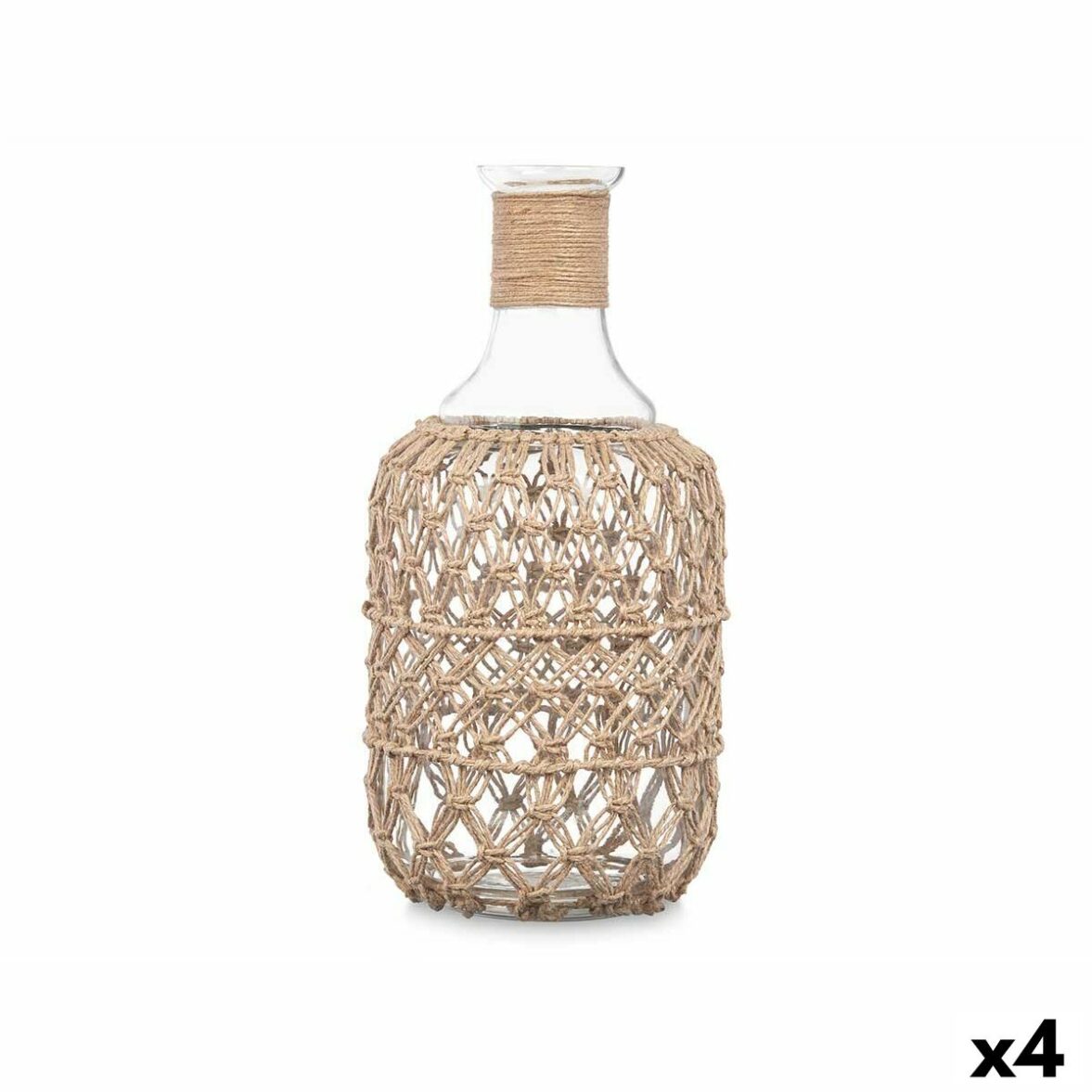 Botella Transparente Natural 18 x 38 cm Decorativa (4 Unidades) - Effik Store