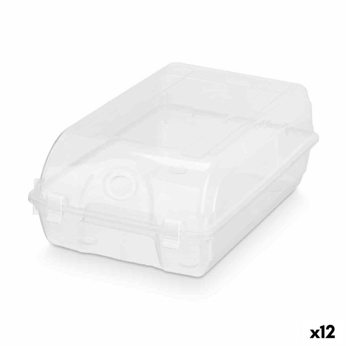 Caja apilable para zapatos Transparente Plástico 21 x 13 x 37 cm (12 Unidades) - Effik Store