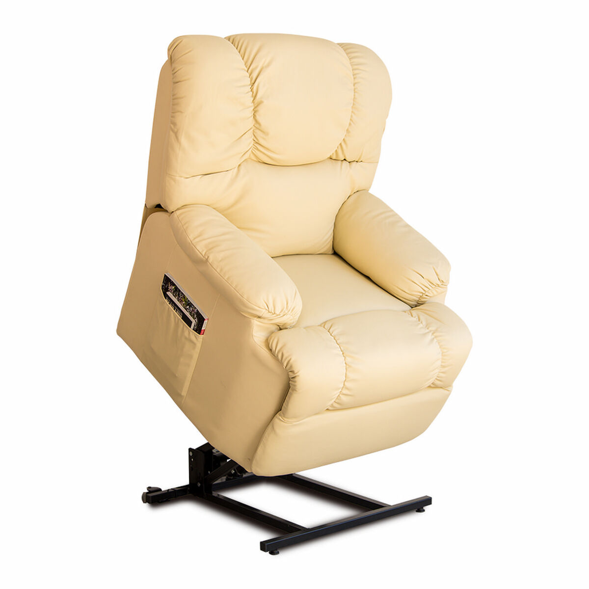 Sillón Relax Masajeador Levantapersonas Astan Hogar Crema Piel Sintética - Effik Store