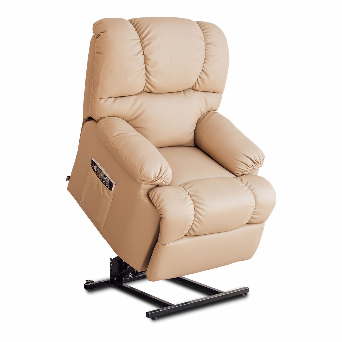 Sillón Relax Masajeador Levantapersonas Astan Hogar Marrón claro Piel Sintética - Effik Store