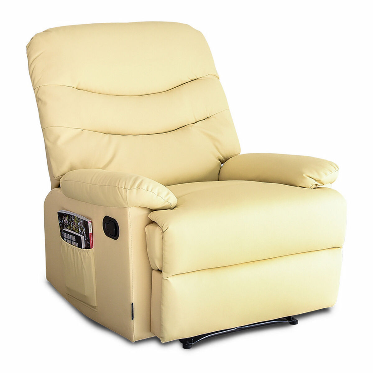 Sillón Relax Masajeador Astan Hogar Manual Crema Piel Sintética - Effik Store