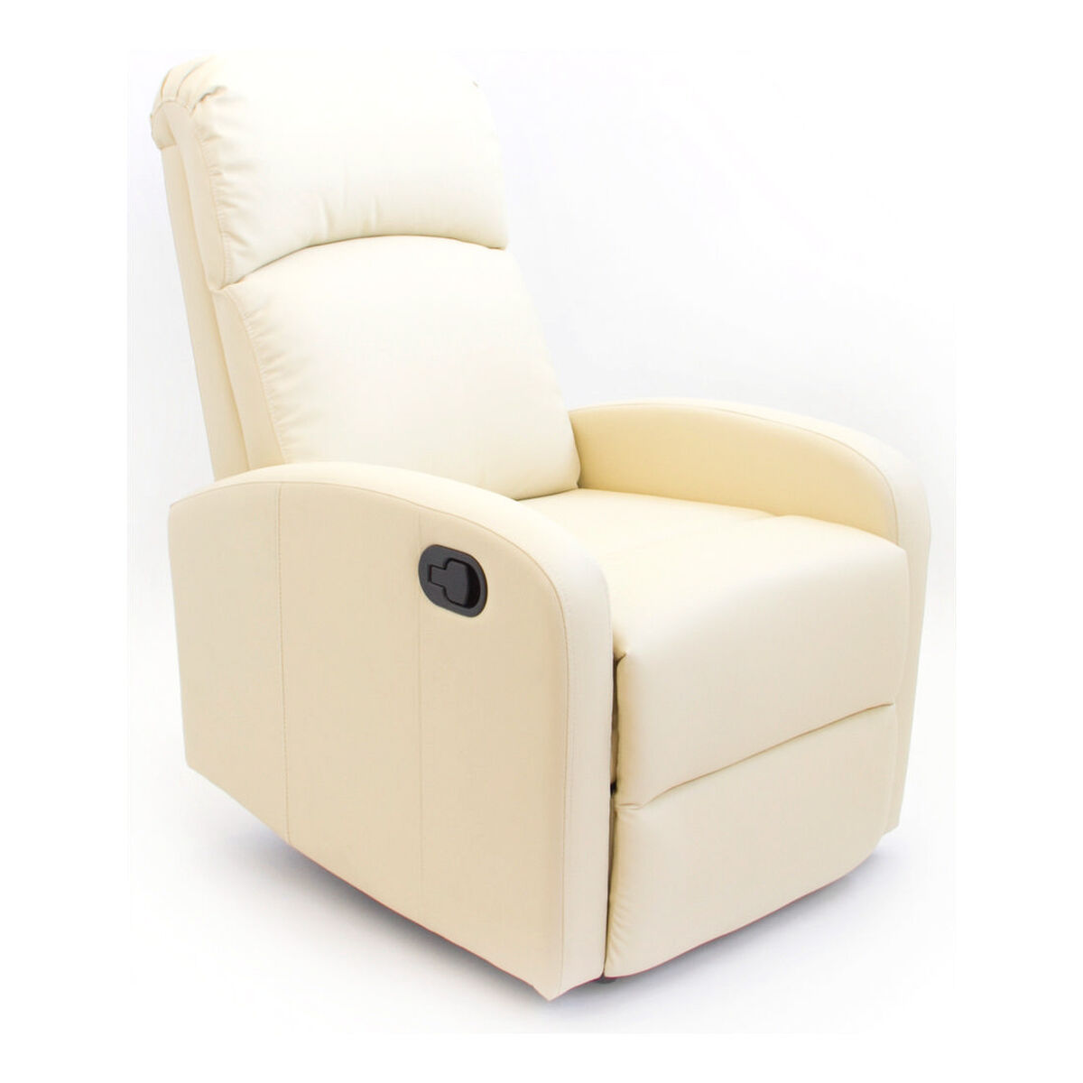 Sillón Reclinable Astan Hogar Relax Manual Crema Piel Sintética - Effik Store