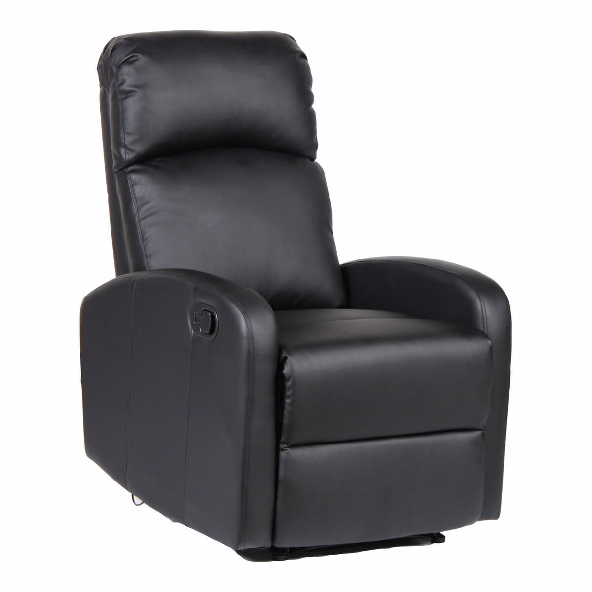 Sillón Reclinable Astan Hogar Relax Manual Negro Piel Sintética - Effik Store