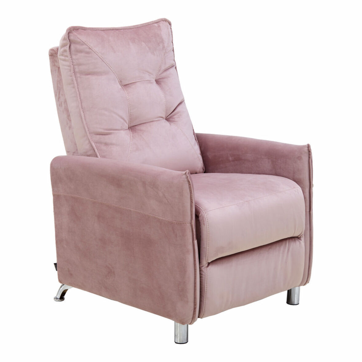 Sillón Reclinable Astan Hogar Relax Manual Rosa Terciopelo - Effik Store