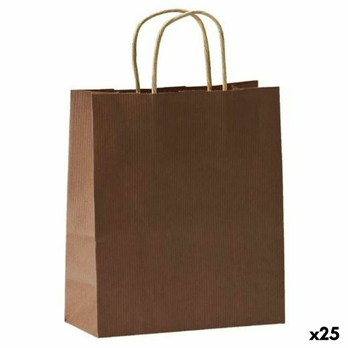 Bolsas Fama Marrón oscuro Con asas 31 x 11 x 42 cm (25 Unidades) - Effik Store