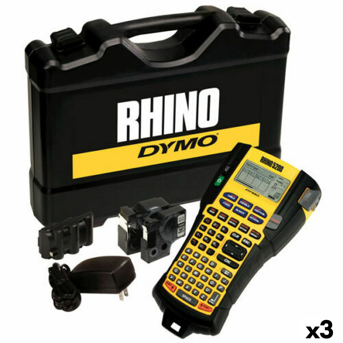 Rotuladora Eléctrica Portátil Dymo Rhino 5200 Maletín (3 Unidades) - Effik Store