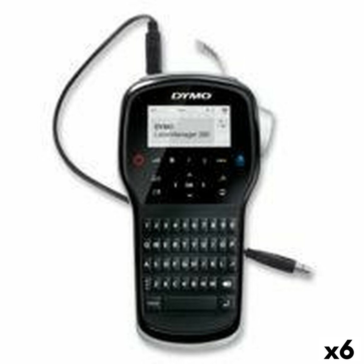 Rotuladora Eléctrica Dymo Labelmanager LM280 1,2 mm QWERTY Negro (6 Unidades) - Effik Store