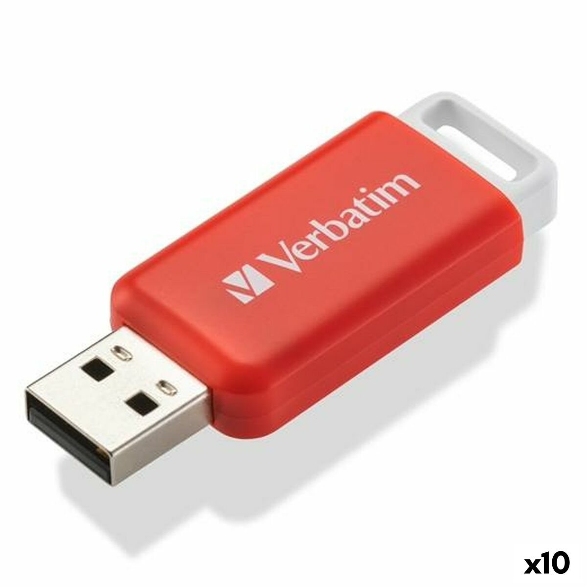 Memoria USB Verbatim V Databar Rojo 16 GB - Effik Store