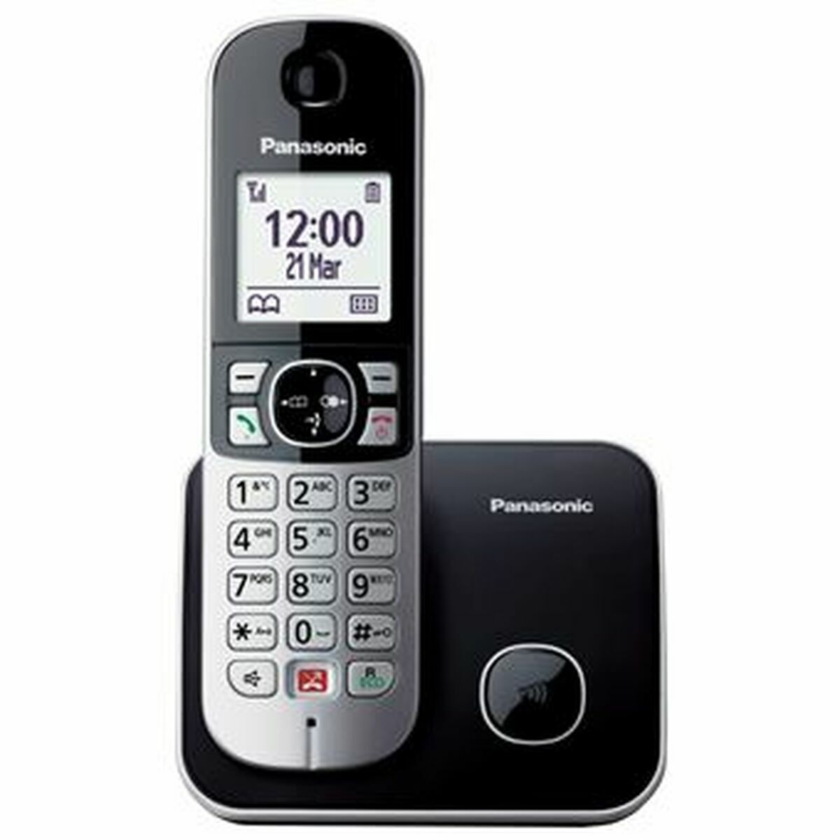 Teléfono Fijo Panasonic KX-TG6852SPB Negro 1,8" - Effik Store