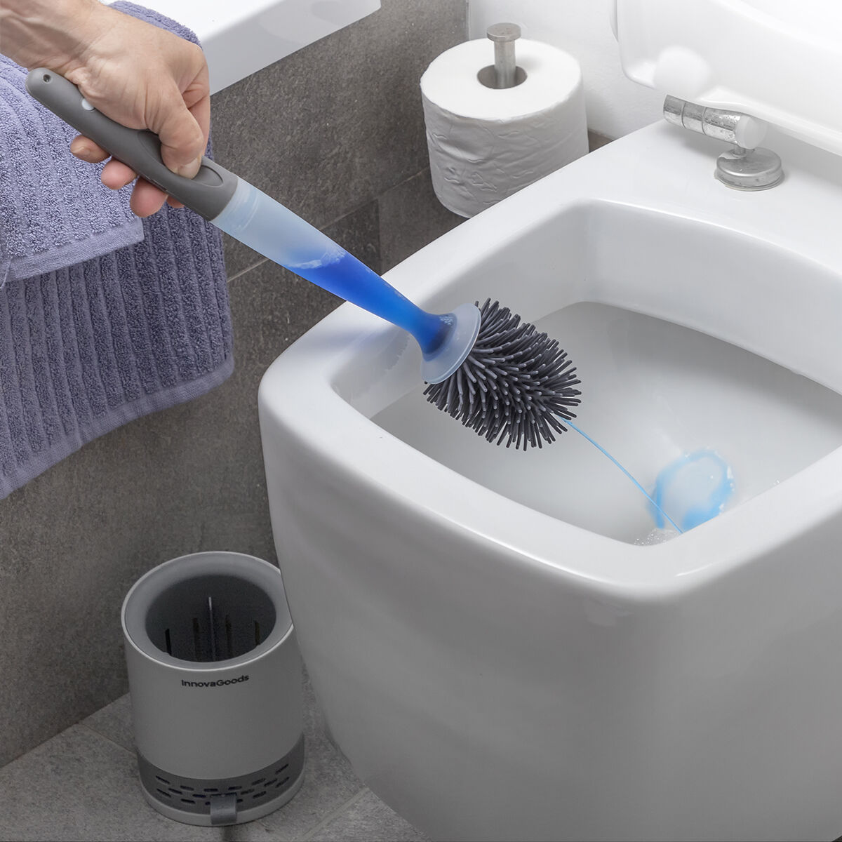 Escobilla de Baño con Dispensador de Jabón Bruilet InnovaGoods - Effik Store